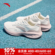 安踏（ANTA）【星云】運動(dòng)鞋跑鞋女鞋厚網(wǎng)增高女休閑跑步鞋鞋 【加棉】象牙白/藕灰-10 36
