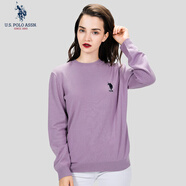 U.S.POLO ASSN.保羅針織衫秋冬季長袖T恤保暖羊毛衫打底衫時尚百搭 香芋紫 BD-QM12-1 M