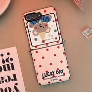 BVY三星zFlip7FE手機殼新款斜挎手提帶掛繩GalaxyZFlip6/5/4小折疊屏幕保護套W25flip防摔W24flip韓國 波點(diǎn)單殼 三星W24Flip