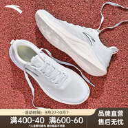 安踏（ANTA）一體織輕質(zhì)舒適透氣跑步鞋男新款輕便通勤運(yùn)動(dòng)鞋男鞋 淺霧灰/象牙白-3 41