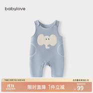 babylove寶寶背帶褲春秋外穿連體褲超萌可愛休閑長(zhǎng)褲洋氣嬰兒褲子