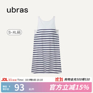 ubras云棉帶杯帶胸墊背心裙女睡衣女連衣裙透氣睡裙家居服軟棉棉 【經(jīng)典款】白底深藍(lán)條紋-帶杯 L