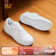 361°運(yùn)動(dòng)男鞋秋季開學(xué)復(fù)古厚底增高小白休閑板鞋子男672426615-1