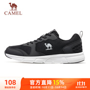 駱駝（CAMEL）網(wǎng)面透氣跑步女鞋輕量健步運(yùn)動(dòng)鞋子  CD2223L6852 黑色 39