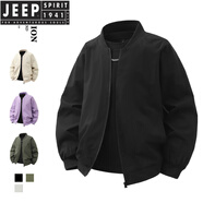 JEEP SPIRIT日本進(jìn)口2025新款春秋季美式飛行員夾克男款薄款潮牌寬松外套棒球 黑色 M