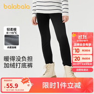 巴拉巴拉balaOne兒童加絨打底褲女童加厚保暖2025冬裝長褲子209425123003