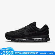 耐克（NIKE）男鞋跑鞋Air Max休閑運動鞋時尚輕盈透氣 抓地耐磨減震舒適春秋季 Black/Black/Black 16 10-44