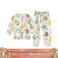aqpa【195g新疆棉】嬰兒內(nèi)衣套裝純棉衣服秋冬男女寶寶兒童秋衣秋褲 動物派對 73