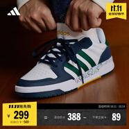 adidas ENTRAP美式校園風運動板鞋少年感復古籃球鞋男女阿迪達斯 白色/綠色/藍色   35.5