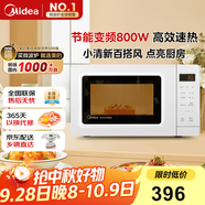 美的（Midea）變頻小清新微波爐 液晶屏幕 磨砂面板 小型20L家用 匠心工藝（PM2002）