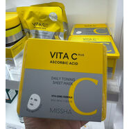 官方韓國進(jìn)口謎尚維他命C提亮膚色保濕補抗氧化睡眠面霜慕斯 面膜貼30片