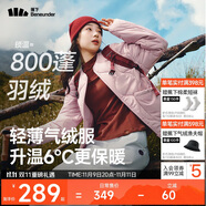 蕉下（beneunder）外套女氣絨圓領(lǐng)棉服春秋保暖防風戶外CL002藕荷粉S