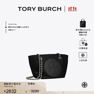 Tory Burch 湯麗柏琦【季末禮遇】ELLA 小號鏈條斜挎包女包TB 175639 黑色 001 OS