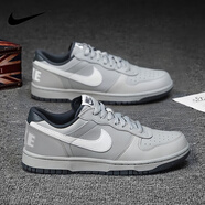 耐克（NIKE）男鞋 2025新款秋冬COURT VISION休閑鞋低幫運動(dòng)鞋透氣板鞋子男 灰色白勾-017 BIG/建議拍大半碼 40