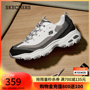 斯凱奇（Skechers）奶茶熊運(yùn)動(dòng)休閑鞋男士輕便黑色厚底復(fù)古237153 黑色/灰色/BKGY 42