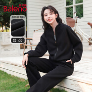 班尼路（Baleno）星空棉立領(lǐng)開衫外套女2025年春秋季新款親膚舒適寬松百搭短款上衣