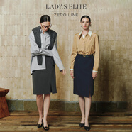 LadyS Elite加厚多色包臀裙女高腰半身裙中長(cháng)款25秋冬百搭新款氣質(zhì) 咖啡棕 S