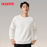 鴨鴨（YAYA）【巴圖博谷優(yōu)享T恤男女同款純色保暖上衣衛衣 白色 S