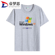 帝夢(mèng)思winXP男圓領(lǐng)WindowsXP電腦i程序員衫 灰色 S