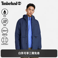 添柏嵐（Timberland）官方男裝三合一沖鋒衣外套棉服戶外防風|A6A8Y A6A8Y451/海軍藍 XS