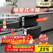 索伊（OK）68升變頻風冷臺下式嵌入式冷藏冷凍可轉換冰箱 P6零嵌灰色