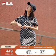 FILA 斐樂官方女子連衣裙夏季時(shí)尚休閑針織裙