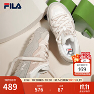 斐樂（FILA）斑斕鞋ROSETTA女鞋板鞋新款面包厚底鞋復(fù)古休閑鞋 奶白/淺粉-GP 38