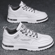 森馬男鞋秋季新款低幫馬丁靴男士小白運(yùn)動(dòng)鞋工裝板鞋休閑皮 白色 39 【收藏加購(gòu) 現(xiàn)貨b