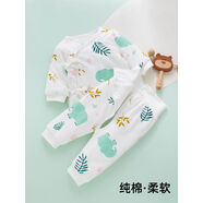新生嬰兒衣服春秋冬季a類純棉初生03月冬天52碼分體和尚套裝保暖 夾棉中厚大象 52cm