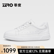 零度【明星同款】男鞋25新款百搭小白鞋男士板鞋科技按摩厚底增高防滑 白色 女款 38