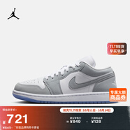 耐克（NIKE）Jordan官方耐克喬丹AJ1板鞋女運(yùn)動(dòng)鞋刺繡夏季低幫緩震輕便DC0774 105白色/狼灰/鋁藍(lán) 42