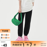 美特斯邦威純色牛仔褲女夏季新款柔軟洗水輕薄束腳褲 牛仔淺灰 S 155 62A