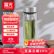 富光尊爵玻璃杯 男女士雙層水杯 高硼硅玻璃 304茶隔杯子泡茶杯400ml