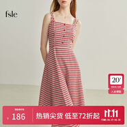 范思藍(lán)恩范思藍(lán)恩22FS2124法式格子吊帶連衣裙女夏季長(zhǎng)款甜美氣質(zhì)顯瘦裙子 吊帶紅白格 S