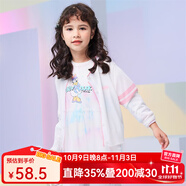 迪士尼寶寶童裝女童時尚休閑百搭可愛風長袖連衣裙24年秋新款 221DQ0108炫彩 130