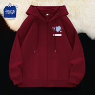 JEANSWEST CLUB真維斯外套女連帽開衫衛(wèi)衣春秋冬新品寬松休閑韓版小眾女生衣服