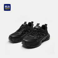 HLA海瀾之家休閑鞋男25圓頭厚底運動(dòng)透氣老爹鞋男