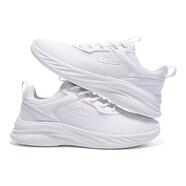 回力 Warrior 男鞋跑步鞋秋季飛織透氣男士休閑鞋輕便舒適潮流百搭運動(dòng)休閑鞋 KGHAB0352 白粉 37 