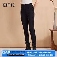 愛特愛（EITIE）彈力修身顯瘦小腳休閑褲百搭基礎款通勤夏季鉛筆褲C2205002 黑色20 L 165