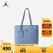 NIKE JORDAN 耐克AJ男女童23號牛仔托特包新款手提包大容量?jì)和瘑渭绨?牛仔藍 8/20【35*27*15cm 約14.1L】