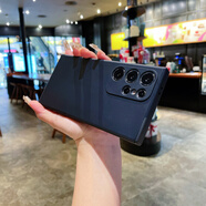 機旺馬適用三星S25精孔磨砂TPU直邊A53A15保護套note20魔方硅膠手機殼 直邊-黑色 三星S25 EDGE