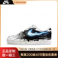 耐克（NIKE）定制球鞋英雄毒液潑墨休閑百搭低幫中幫男女同款板鞋 315122-111(毒液男款 空軍一號) 38.5 定制商品不退換