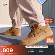 耐克空軍一號(hào)男子輕便平底運(yùn)動(dòng)鞋冬板鞋NIKE AIR FORCE 1 CJ9179 200亞麻/麥黃/橡皮淺褐/黑 42