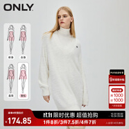 ONLY秋季時尚寬松高領馬海毛短裙針織連衣裙女|123446003 A06 積雪白色SNOW WHITE XL 175/92A