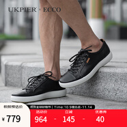 ECCO愛步男鞋板鞋 時(shí)尚簡約輕便透氣牛皮休閑鞋 柔酷430004海外直郵 01001 40