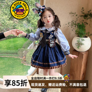 G.DUCKKIDS兒童兔子警官衣服女童瘋狂朱迪cos連衣裙動(dòng)物城洛麗塔女孩公主裙 朱迪娃娃領(lǐng)連衣裙 140 (建議身高130cm 10-11歲cm