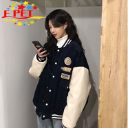 EPET春春夏外套女潮ins學(xué)生寬松韓版百搭棒球服夾克BF原宿風(fēng) 圖片色【雙層】 S