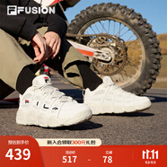 斐樂(lè)（FILA）FUSION 斐樂(lè)潮牌籃球鞋女鞋低幫籃球文化鞋復(fù)古休閑鞋老爹鞋 燕麥色-T12W941206AOM 35.5