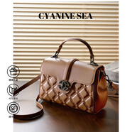 海青藍(lán) CYANINE SEA頭層牛皮包包女款2025年新款女士單肩斜挎包生日禮物送女友老婆 棕色 精美禮盒裝