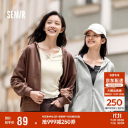 森馬梅花系列外套女寬松插肩袖刺繡春秋休閑連帽夾克109524108001